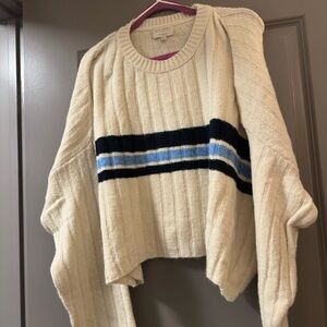 Striped Cream Sweater